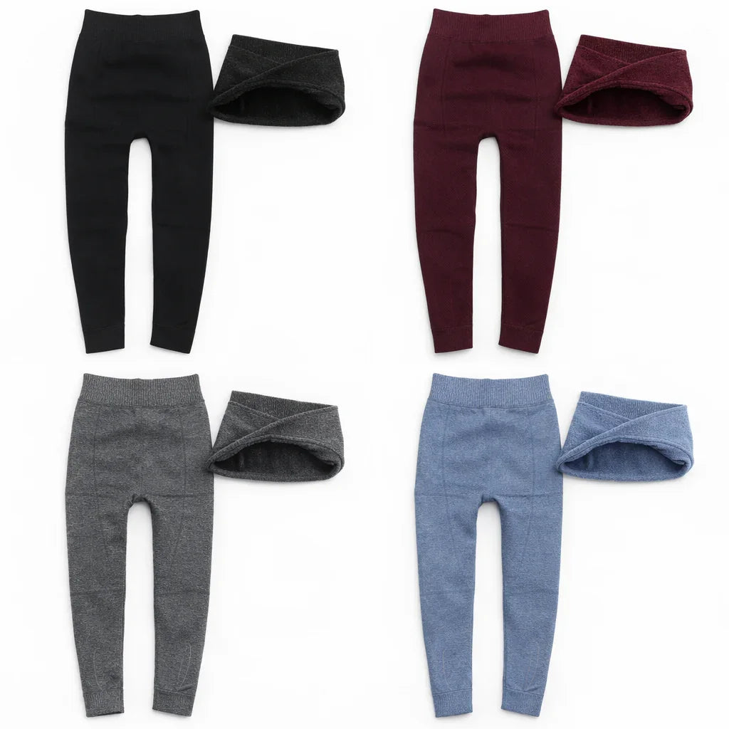 Pantalón Leggins Térmico para Mujer – Interior Afelpado – Tallas S/M y L/XL – Negro, Granate, Gris y Azul Claro