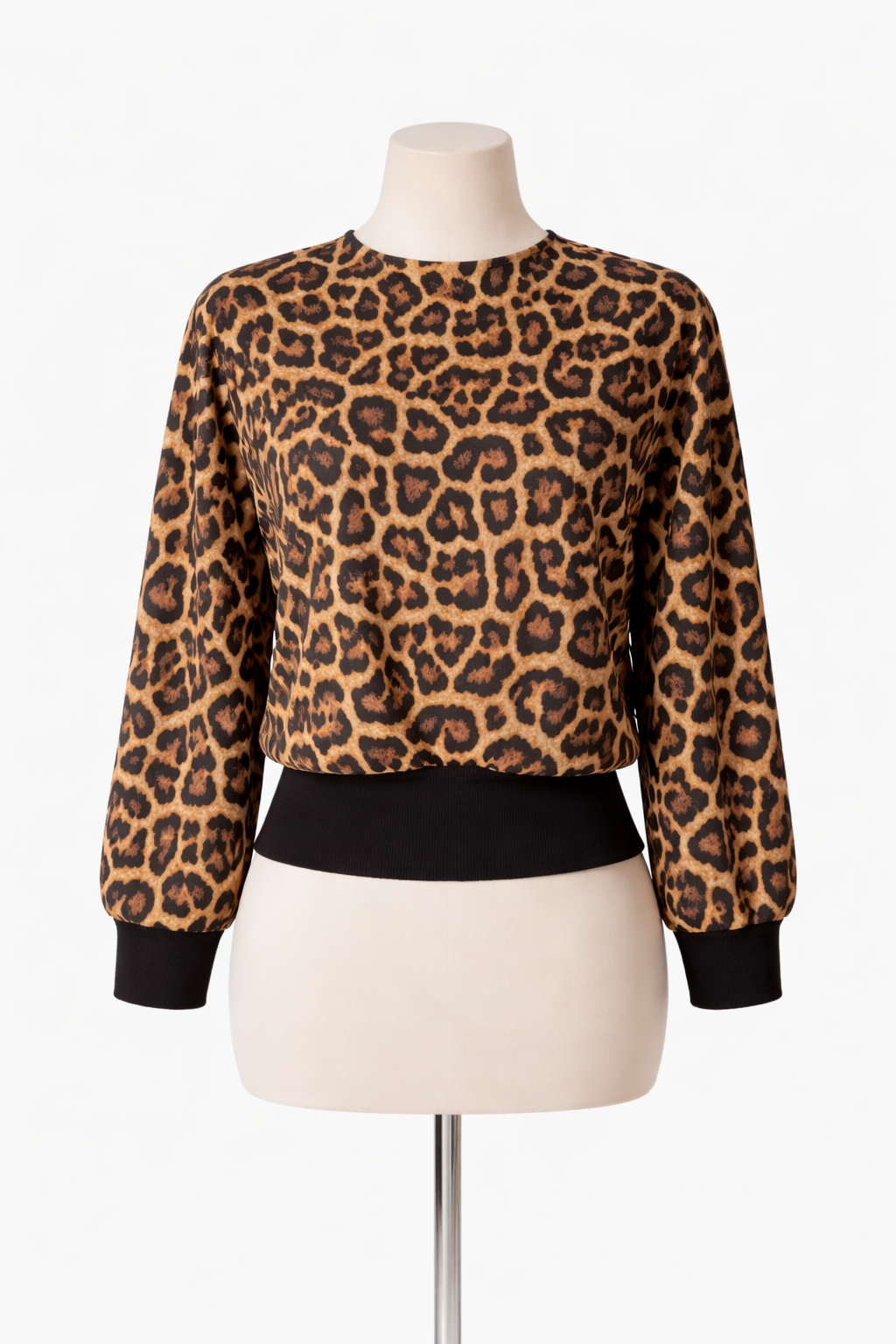 Blusa estampado leopardo espalda abierta mujer