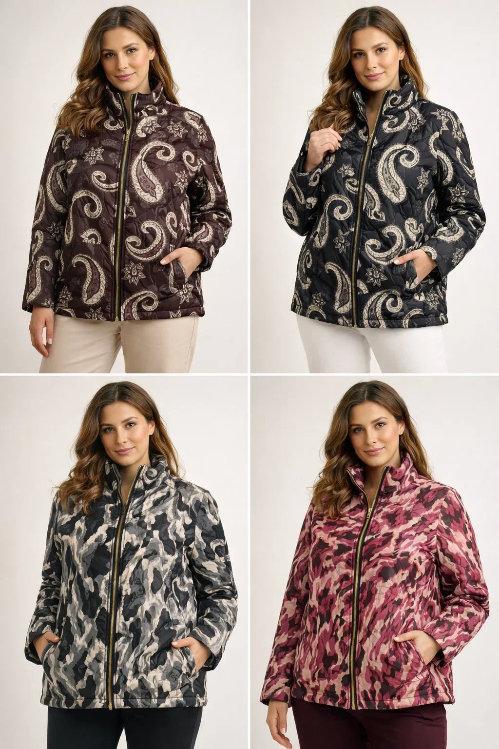 Chaqueta estampada mujer talla única grande (da hasta XXL) – Hecha en Italia