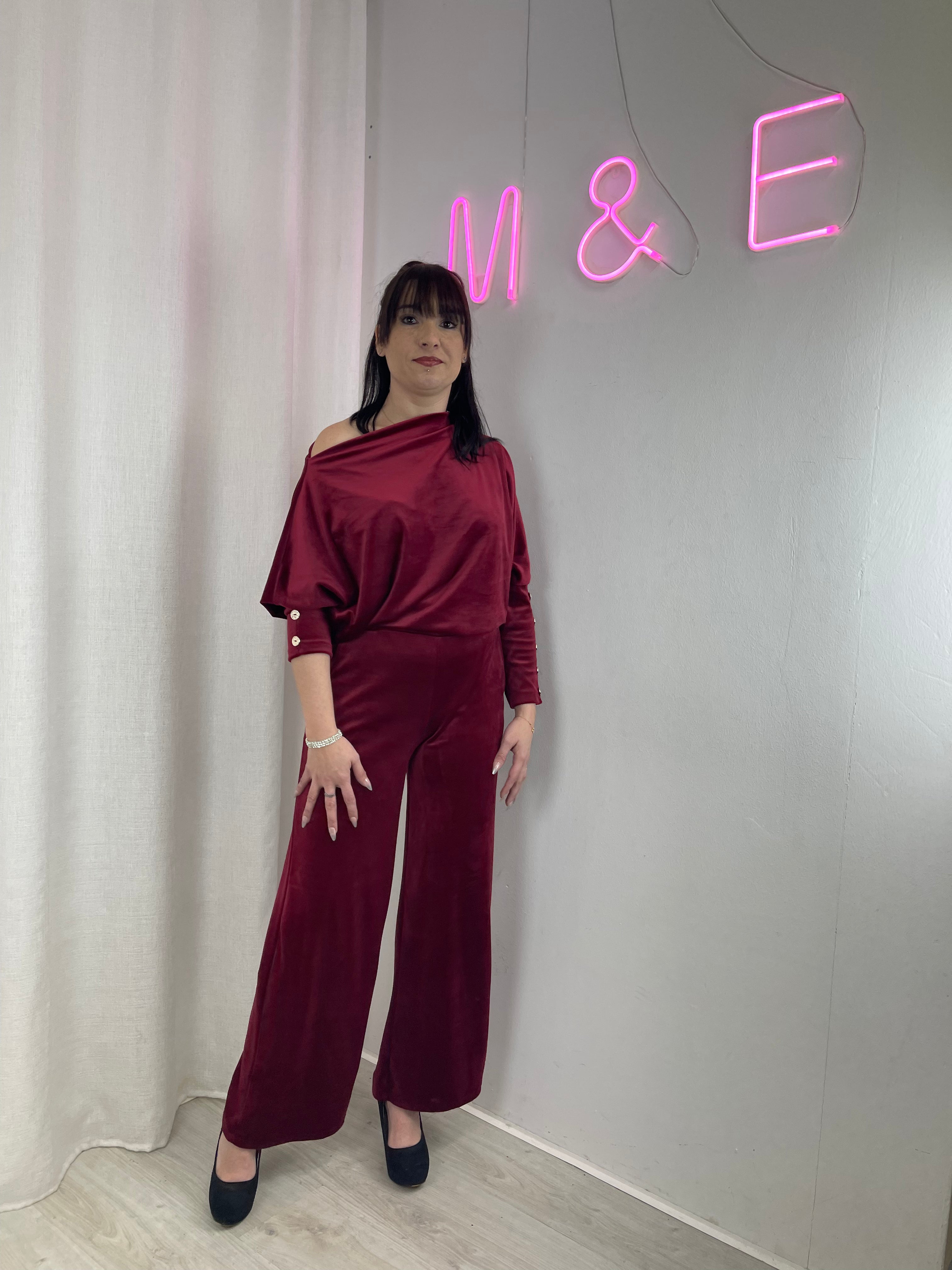 Conjunto de terciopelo elegante para mujer – Talla única – Disponible en 3 colores
