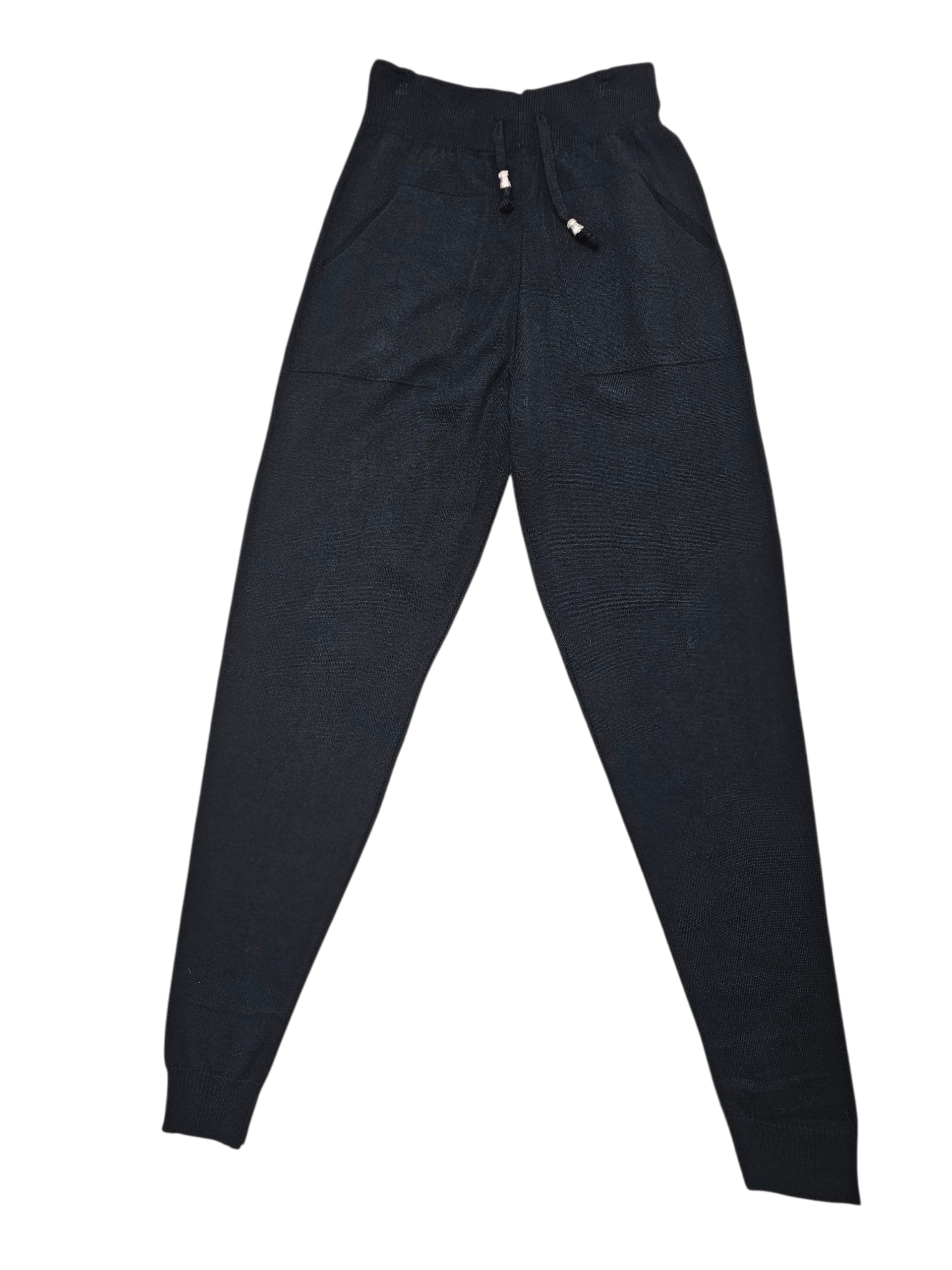 Pantalón jogger de punto fino talla única para mujer