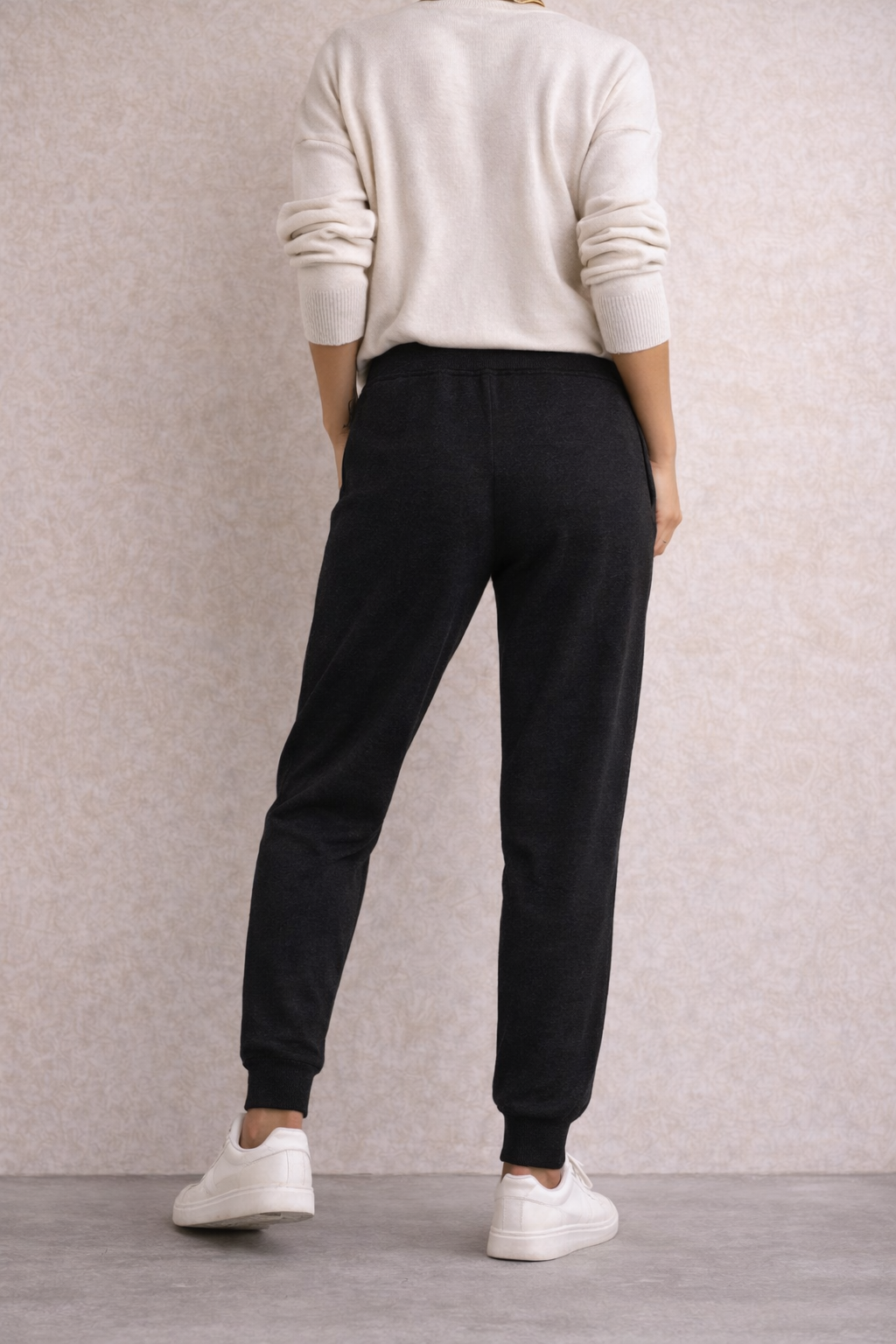 Pantalón jogger de punto fino talla única para mujer